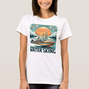 Camiseta Serenidade à vela: Mulher gostando da brisa do oce