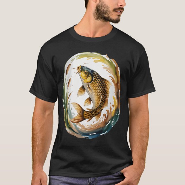 Camiseta Serenidade da Carpa Dourada â€“ Carpa Dourada em T (Frente)