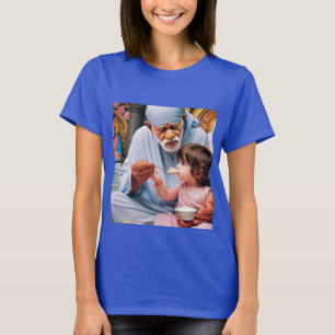 Camiseta Serenidade Divina:Camisa de Aquarela Sai Baba