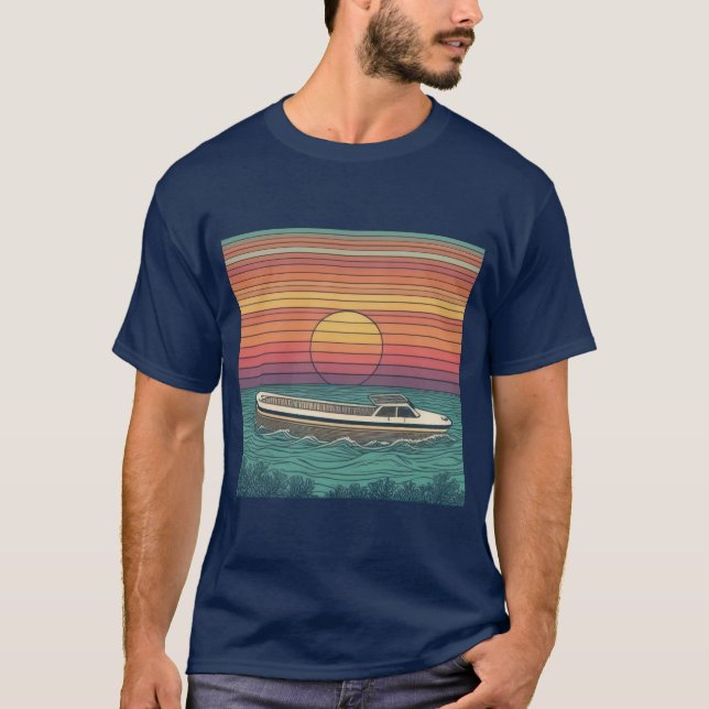 Camiseta Serenidade do Barco Sunset (Frente)