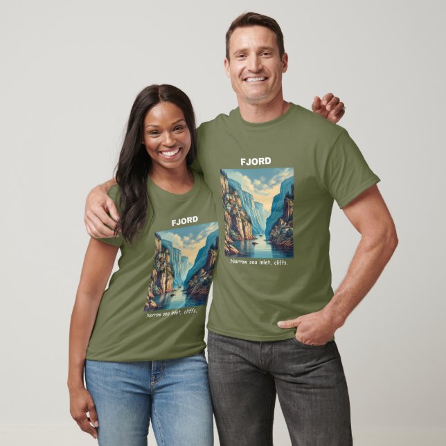 Camiseta Serenidade do Fjord: Legância da Natureza no Verde (Unissex)