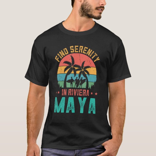 Camiseta Serenidade do Mar Sol encontra serenidade em Rivie (Frente)