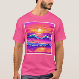 Camiseta Serenidade do Sunset da Onda Retroativa