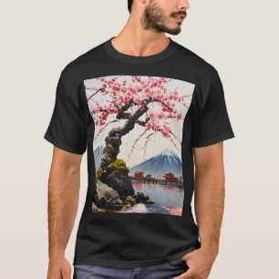 Camiseta Serenidade em Bloom - Cherry Blossoms & Bonsai Jap