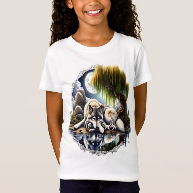 Camiseta Serenidade Lua Um Lobo Desmoronante (Frente)