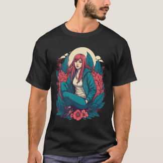 Camiseta Serenidade lunática: Uma Reflexão da Ruiva