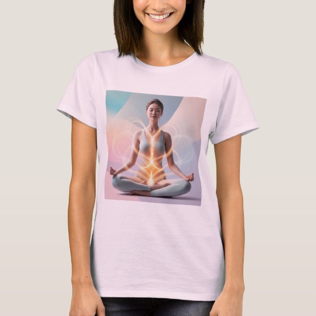 Camiseta Serenidade na Meditação - Fluxo Espiritual de Ener (Frente)