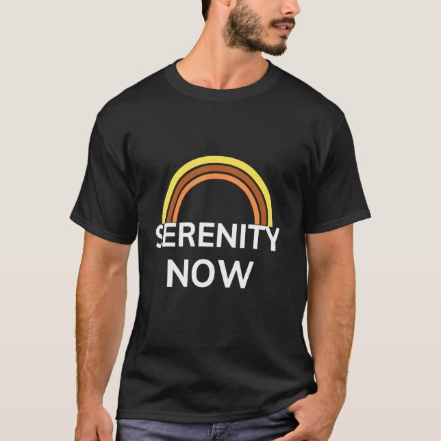 Camiseta Serenity Now Motivation Rainbow Graphic (Frente)
