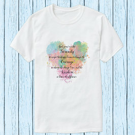 Camiseta Serenity Prayer Watercolor T Shirt