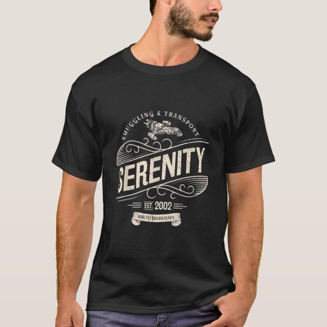 Camiseta Serenity Sgling e Transporte Firefly (Frente)