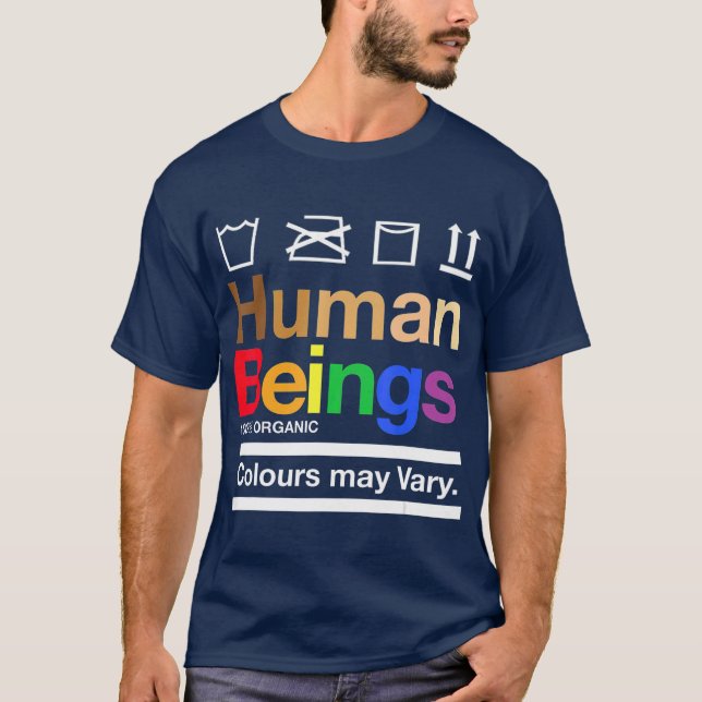 Camiseta Seres humanos 100 Cor orgânica pode variar (Frente)
