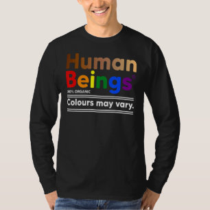 Camiseta Seres Humanos 100 Cores Orgânicas Podem Variar