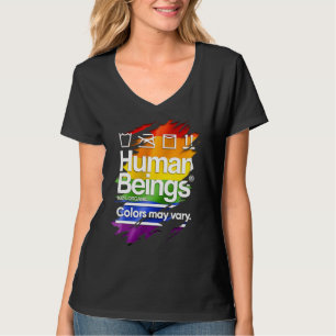 Camiseta Seres Humanos 100 Cores Orgânicos Podem Variar Lgb