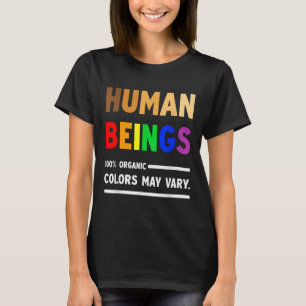 Camiseta Seres Humanos Cores Orgânicas A 100% Podem Variar