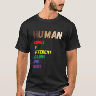 Camiseta Seres Humanos Cores podem variar a igualdade LGBT 