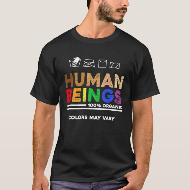 Camiseta Seres Humanos Cores Podem Variar Orgulho Contra Ig (Frente)