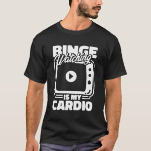 Camiseta Série Binge Observando Programas de Tv Mostrar Fil