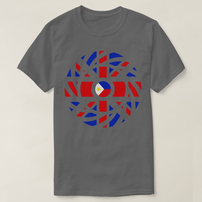 Camiseta Série British Filipino Multinational Patriot Flag (Frente do Design)