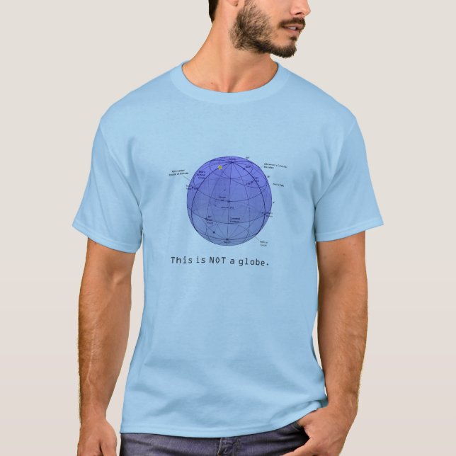 Camiseta Série da astronomia - este não é um globo (Frente)