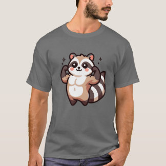 Camiseta Série de Animais Musculos Raccoon