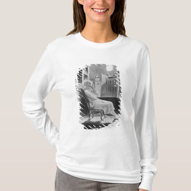 Camiseta Série de "Bas-Azuis Les", lua de O (Frente)