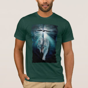 Camiseta Série dos animais selvagens do LOBO & do EAGLE