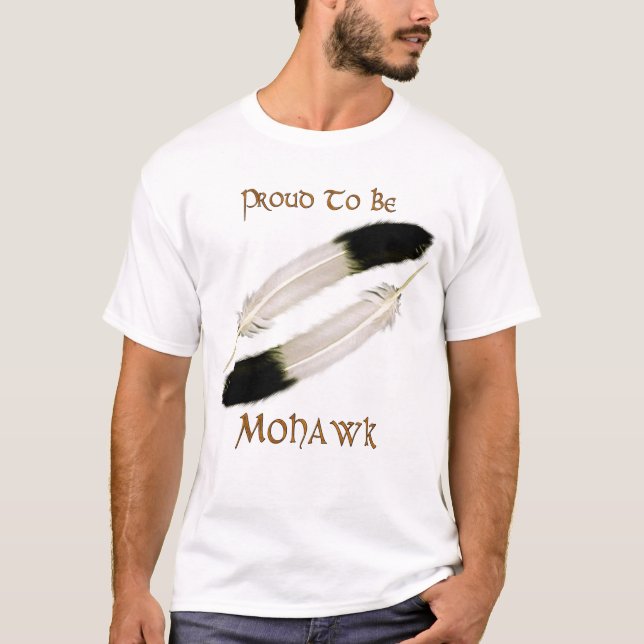 Camiseta Série Nativa Americana 'ORGULHO PARA SER MOHAWK' (Frente)