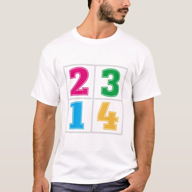 Camiseta Série numérica 1234 (Frente)