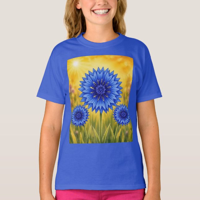 Camiseta Série Pétala Radiante – Centáurea (Frente)