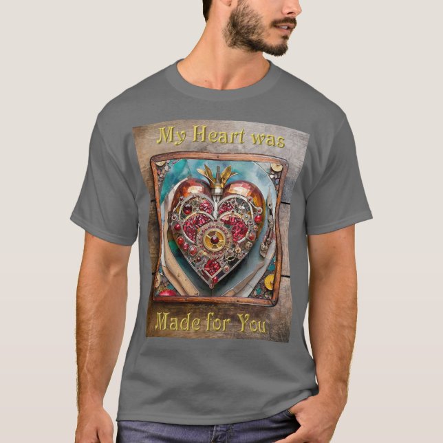 Camiseta Série Rubi Romã Coração Steampunk (Frente)