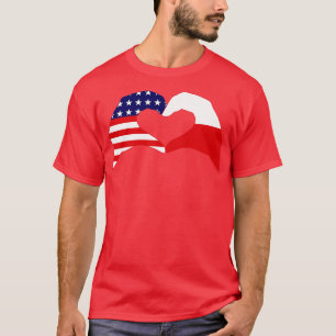 Camiseta Série "Sinalizador Patriot Polônia dos EUA"