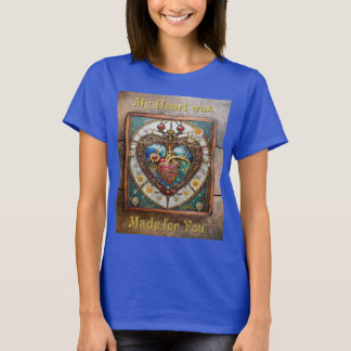 Camiseta Série Steampunk Anatômica do Coração Mecânico