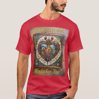 Camiseta Série Steampunk Anatômica do Coração Mecânico