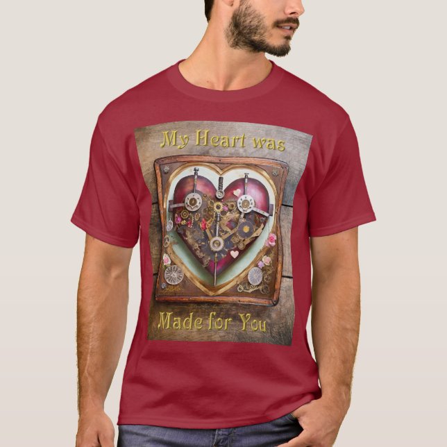 Camiseta Série Steampunk Coração Vermelho Buff (Frente)