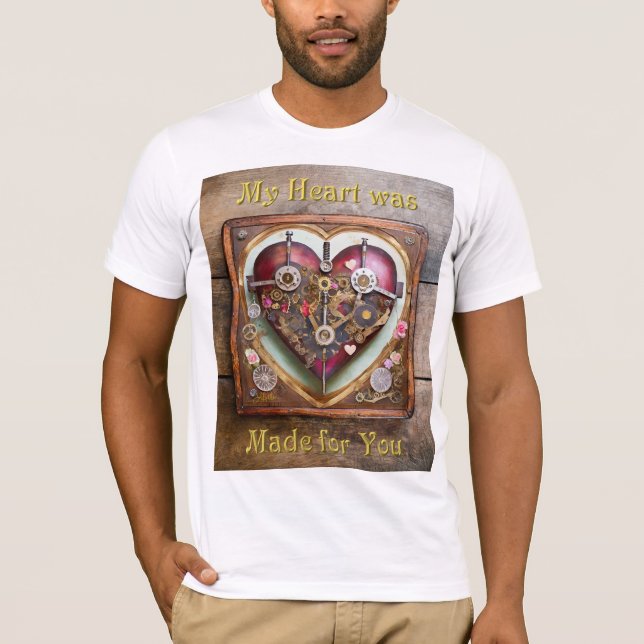 Camiseta Série Steampunk Coração Vermelho Buff (Frente)