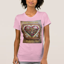Camiseta Série Steampunk Coração Vermelho Buff