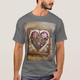 Camiseta Série Steampunk Coração Vermelho Buff