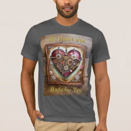 Camiseta Série Steampunk Coração Vermelho Buff