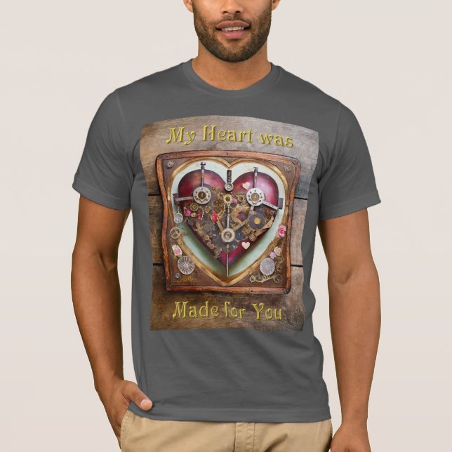 Camiseta Série Steampunk Coração Vermelho Buff (Frente)