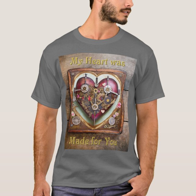 Camiseta Série Steampunk do Coração Vermelho Buff (Frente)