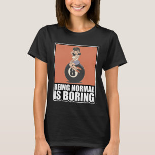 Camiseta Serigrafia Trás Ser Normal É Chato Vintage Rockabi