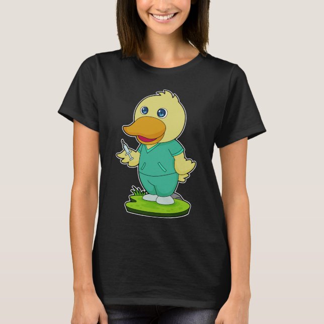 Camiseta Seringa de Enfermeiro Pato (Frente)