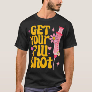 Camiseta seringa retro médico pegue no seu prestador de cui