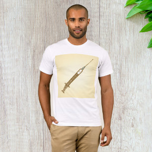 Camiseta Seringa Vintage Medicamento Saúde Esboço