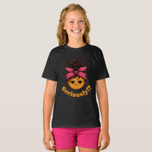 Camiseta Sério   Cara de humor asneira   Messy Bun Bandana