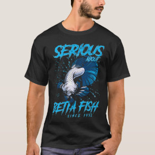 Camiseta Sério Sobre Criador de Peixes Betta Desde 1932
