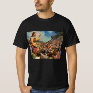 Camiseta Sermão da Montanha de Jesus Cristo, Religião Vinta