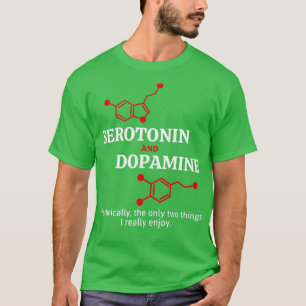 Camiseta Serotonina Dopamina engraçada para Química lov
