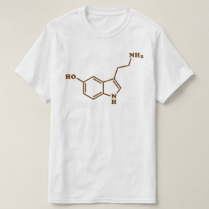 Camiseta Serotonina Fórmula Química Molecular