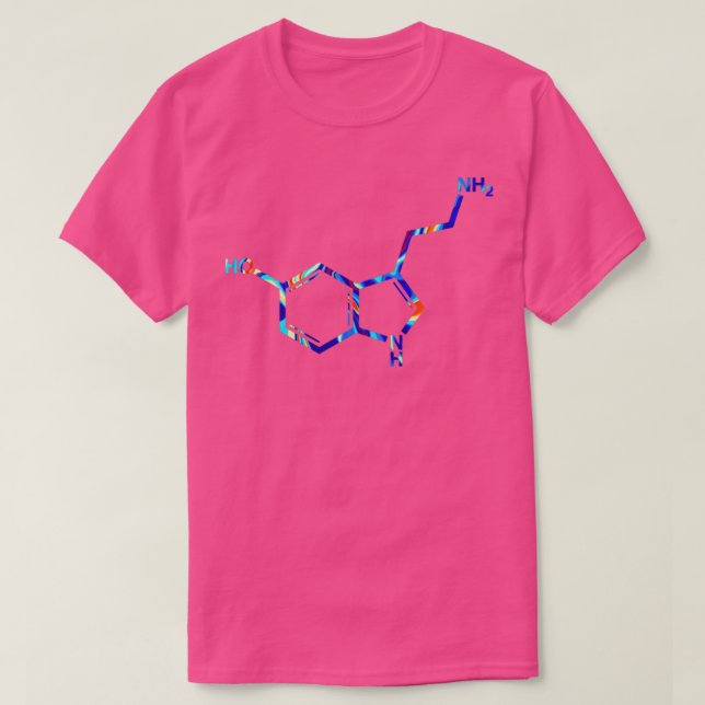 Camiseta Serotonina Molécula Psicodélica (Frente do Design)
